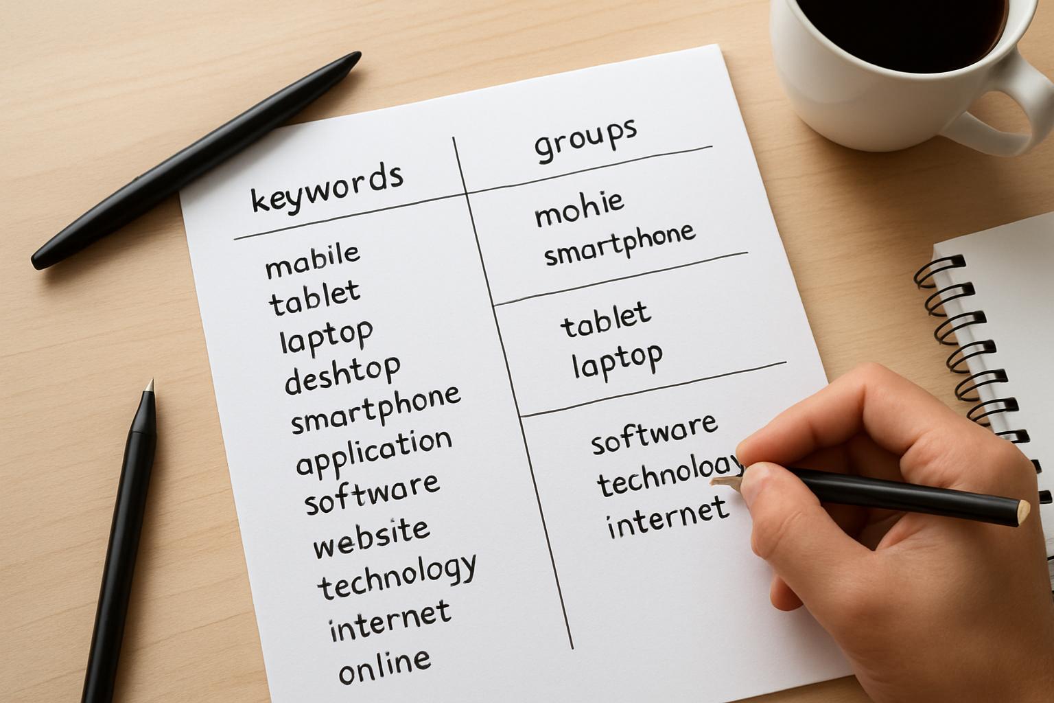 Как собрать базовое семантическое ядро бесплатно. Как правильно группировать ключевые слова: пример таблицы